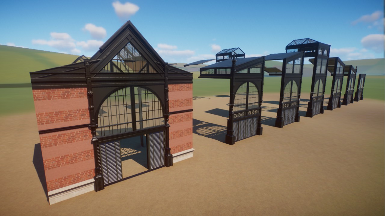 Cast-iron Market Building Set