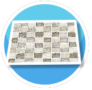 Beige marble tiles