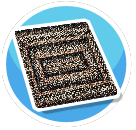 Black and brown jute rug