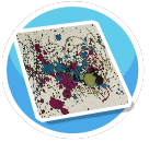 Multi-color Splatter Rug