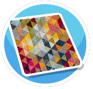 Multi-colored Triangles Rug