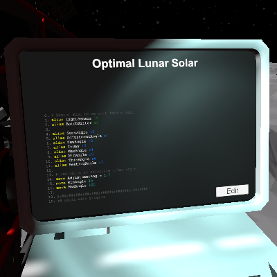 Optimal Lunar Solar