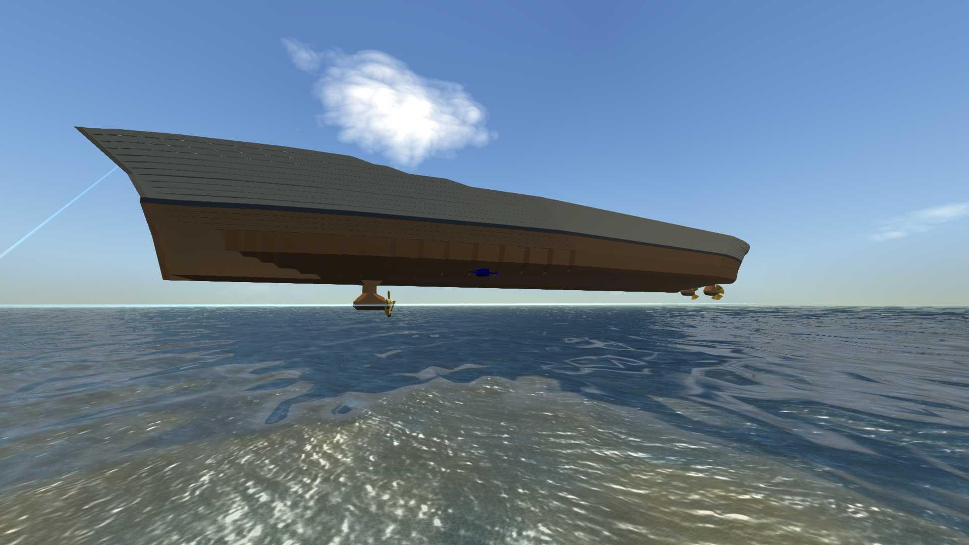 Large Empty Starter Hull With Azipods