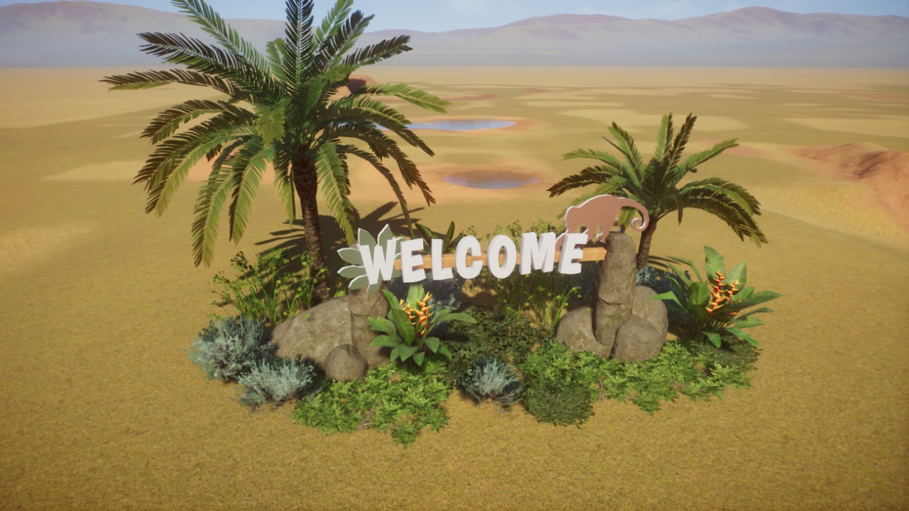 Welcome Sign Tropical Style