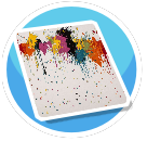 Paint Splatter Rug