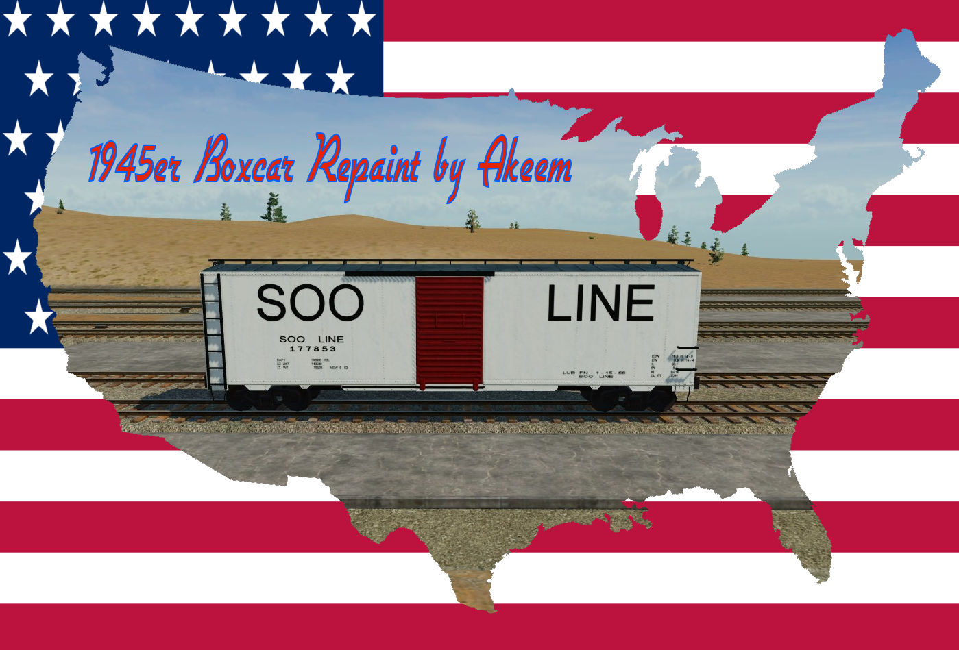 Boxcar 1945 - Soo Line + Fake Wagon