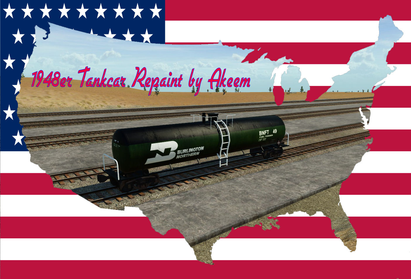 TPF 2 Tankcar 1948 - Burlington Northern + Fake Wagon