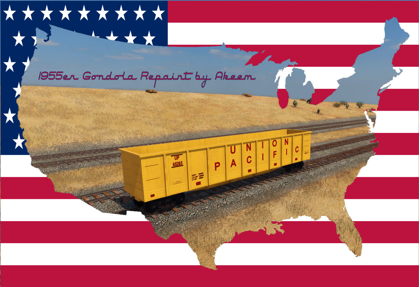 TPF 2 Gondola 1955 - UNION PACIFIC + Fake Wagon