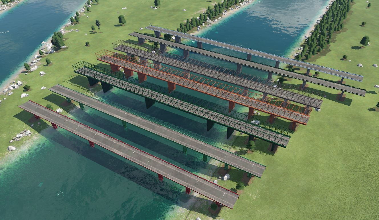 Steel bridges ported from TPF1 + Extra textures