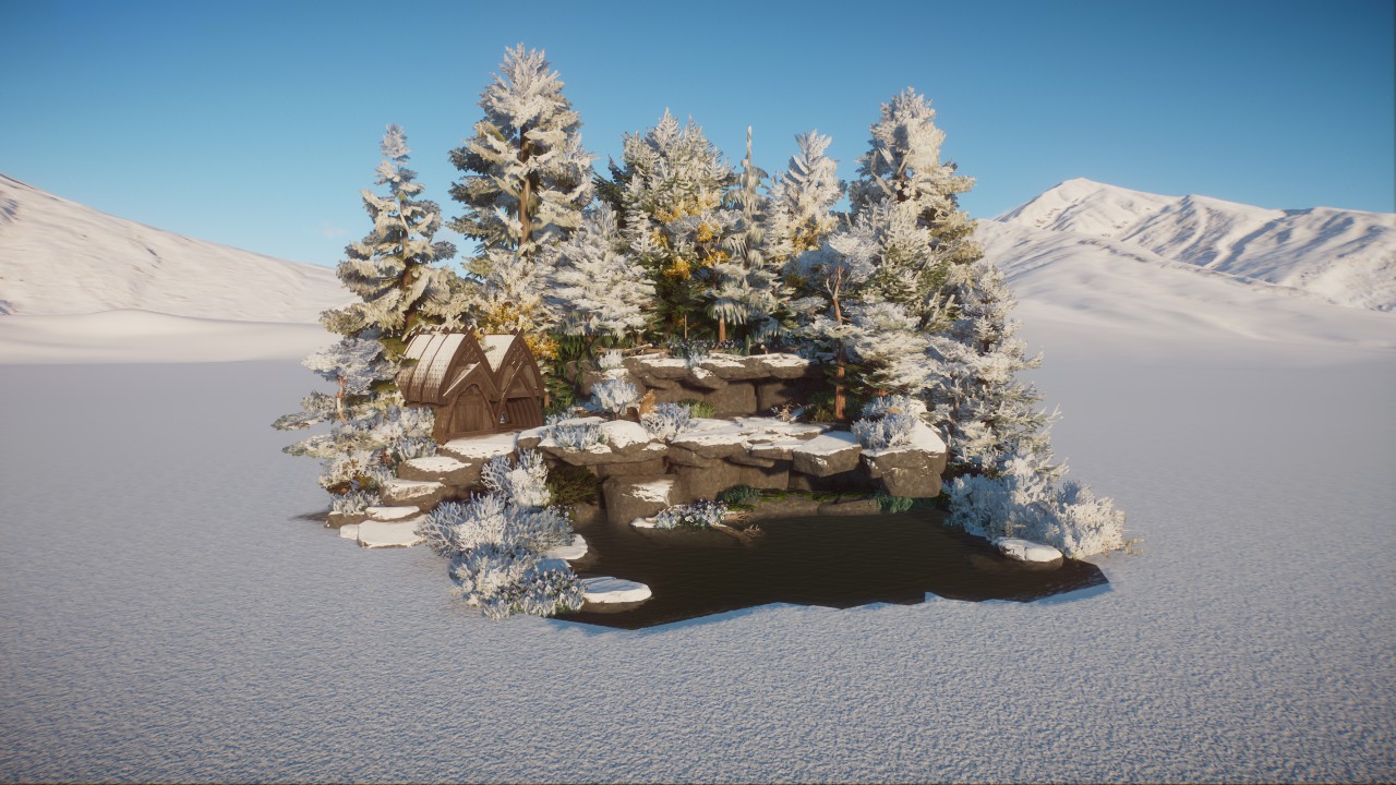Waterfall and Shelter