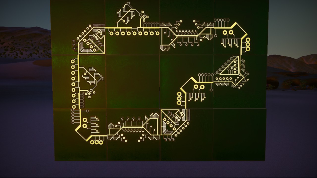 [scifi] Wall 1m x 1m circuit tile Corner 2
