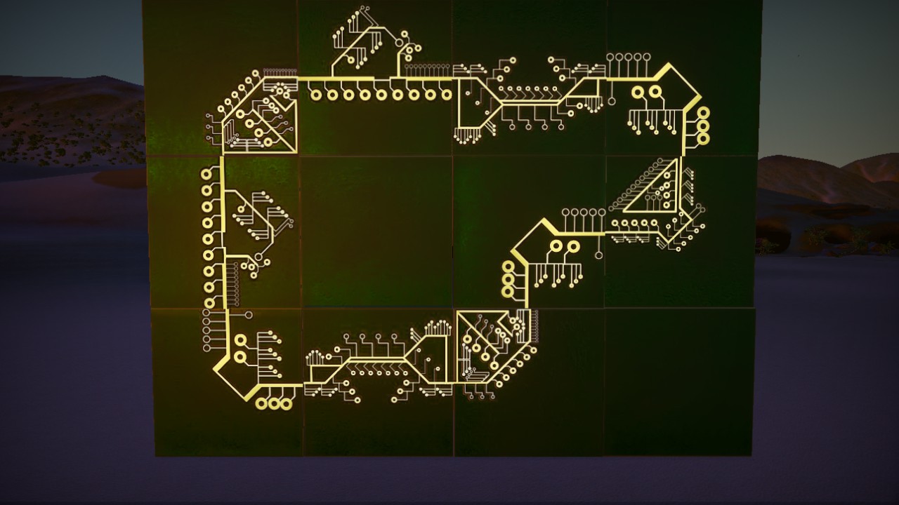 [scifi] Wall 1m x 1m circuit tile straight 1