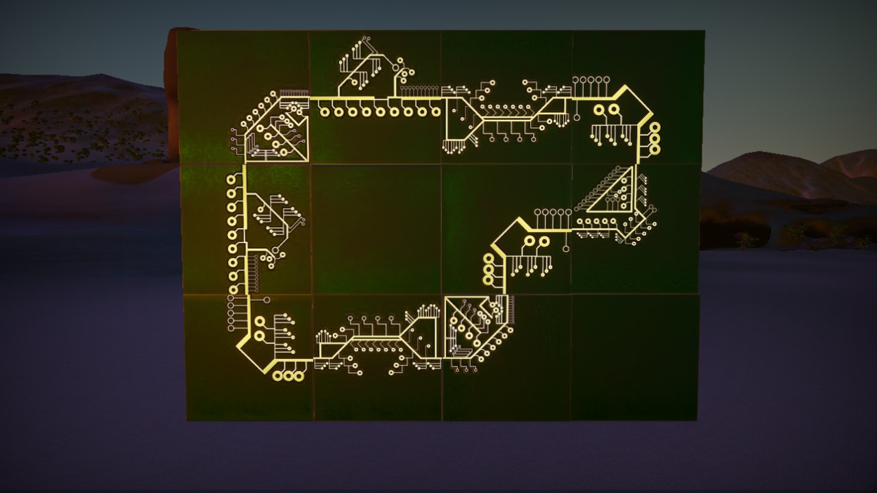 [scifi] Wall 1m x 1m circuit tile straight 2