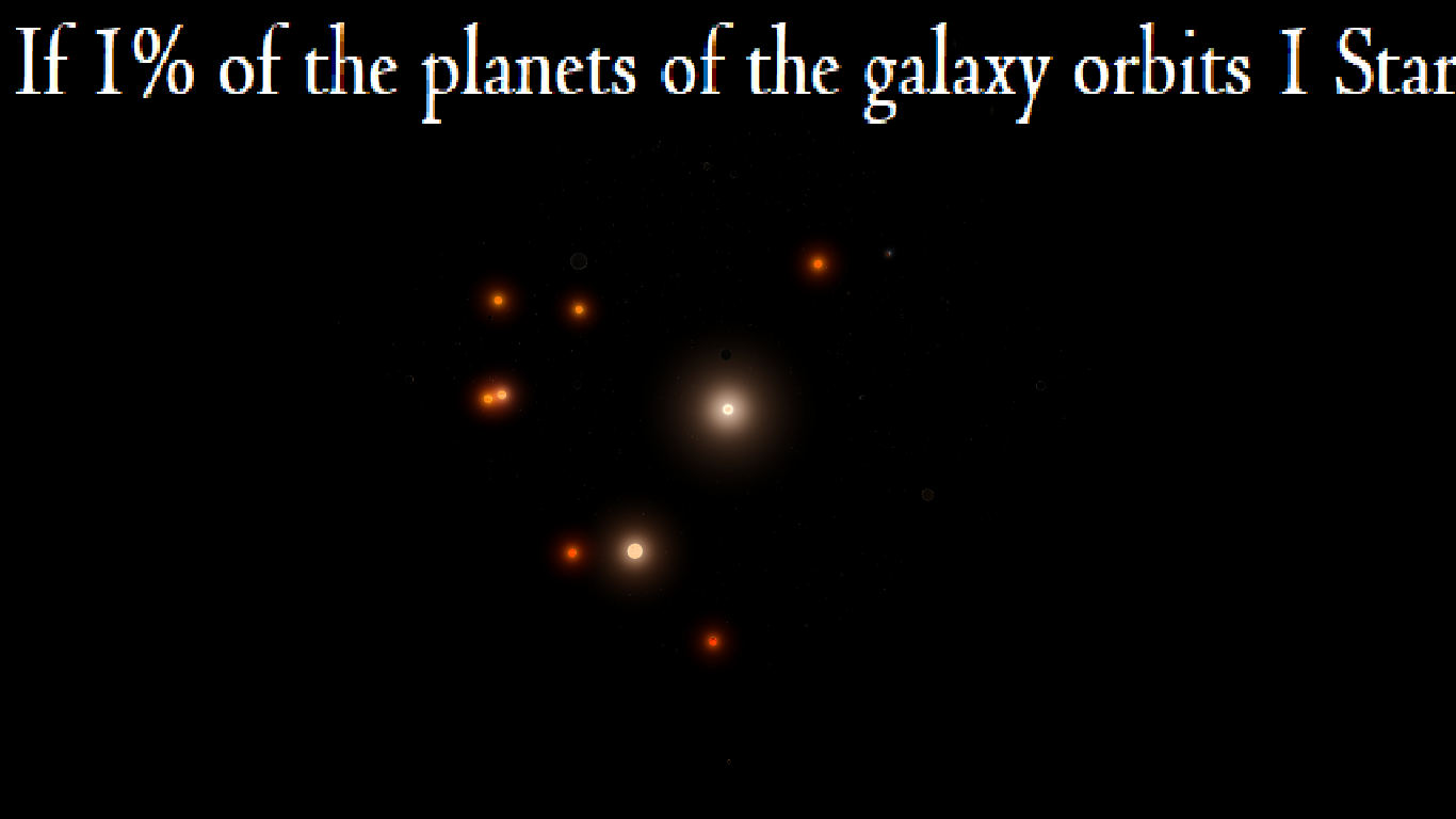 If 1% of the planets of the galaxy orbits 1 star