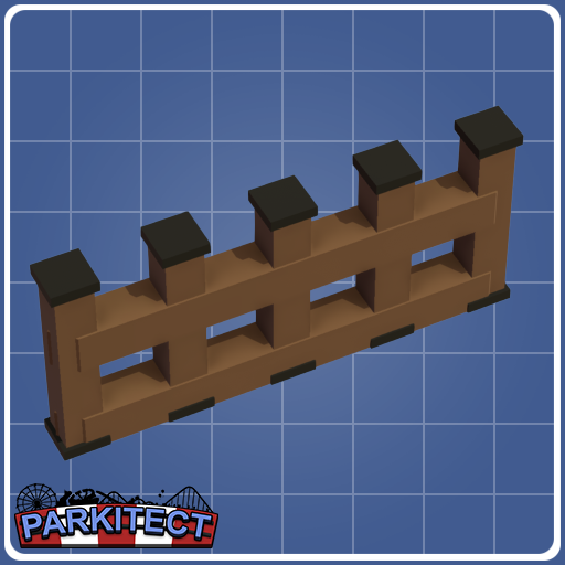 Wooden Fence Square Half