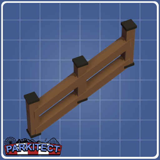 Wooden Fence Square Half (half a slope)