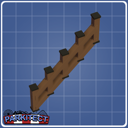 Wooden Fence Square Half (slope)