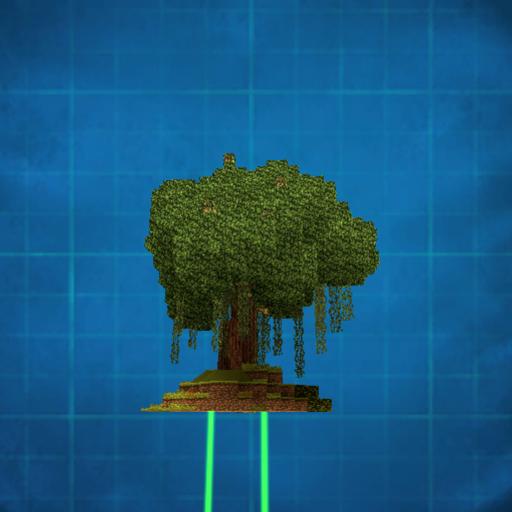 Tree with viens on small hill