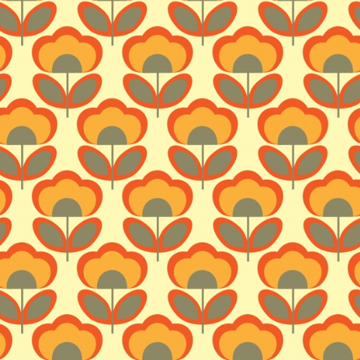 70s floral pattern wallpaper