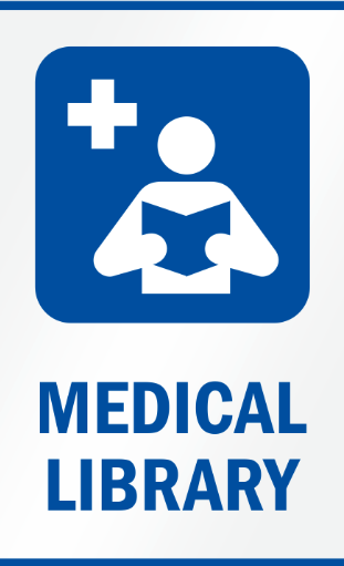 Medical library sign
