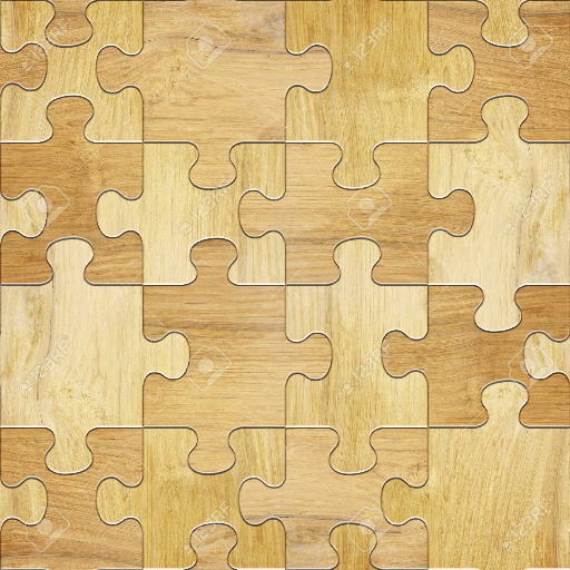 Wood puzzle floor pattern