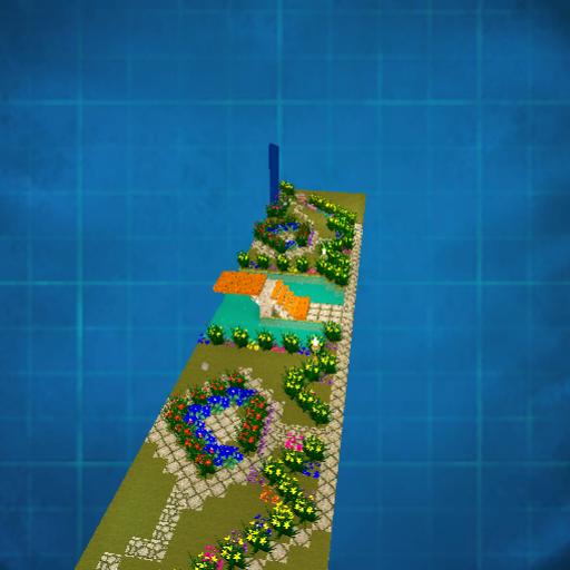 revamped flower tower base garden left side