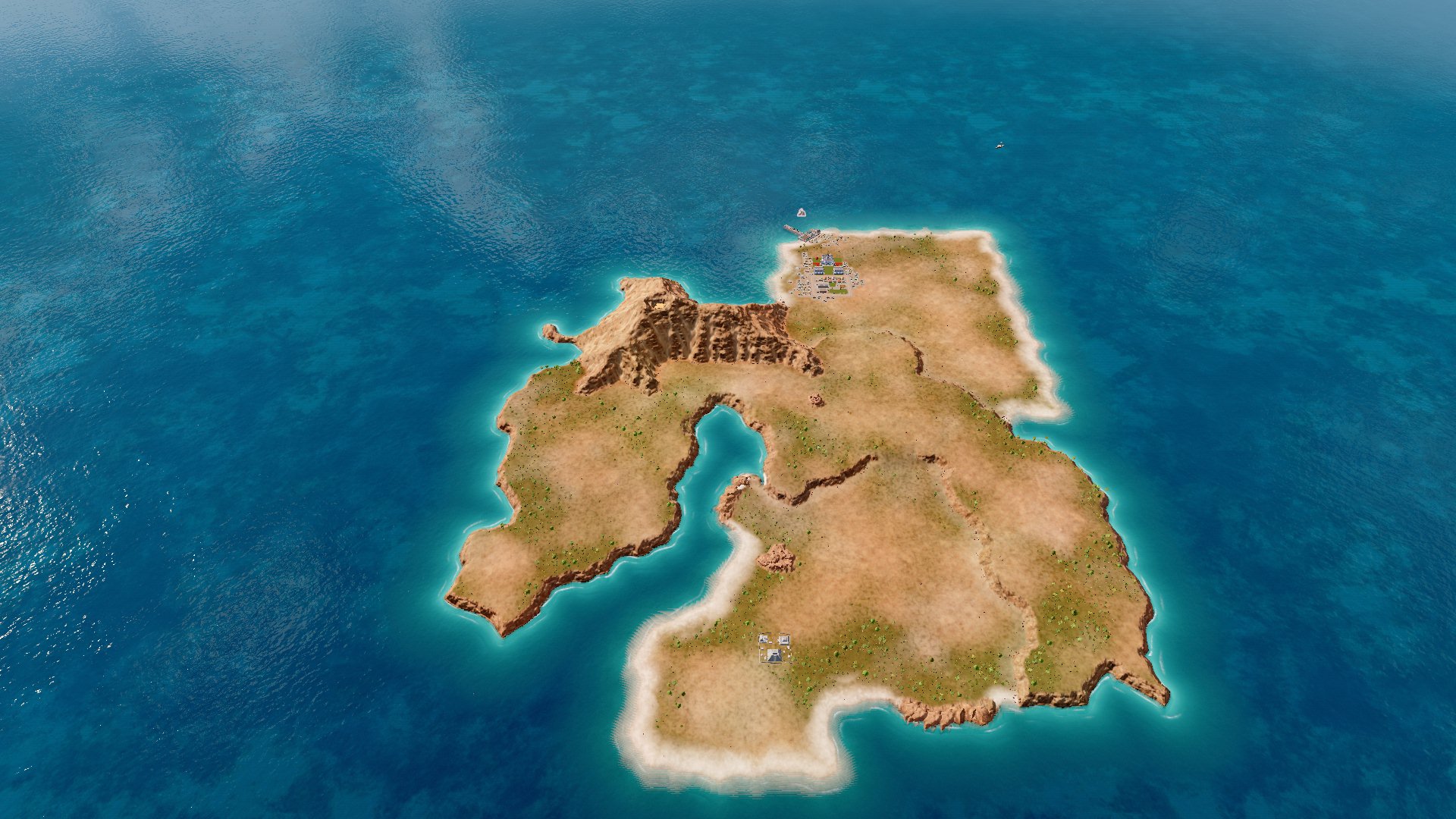 small desert island