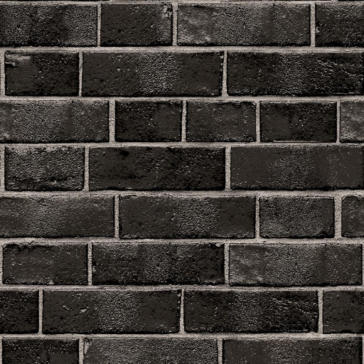 Black brick floor
