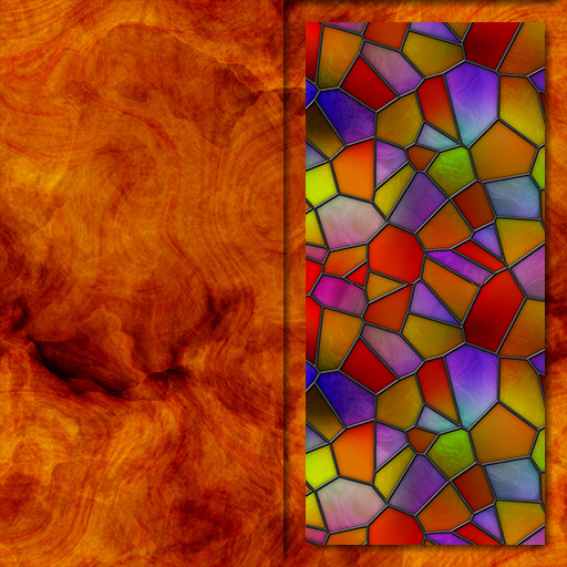 Wood and Stained Glass Wall 1