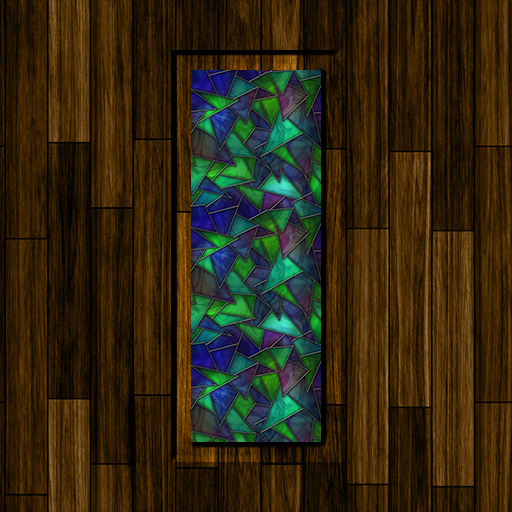 Wood and Stained Glass Wall 2