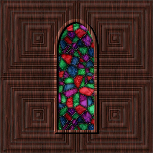 Wood and Stained Glass Wall 3