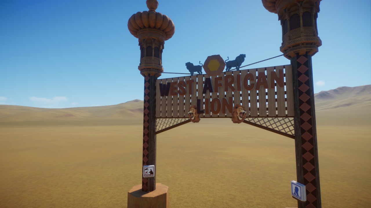 African Lion entrance archway