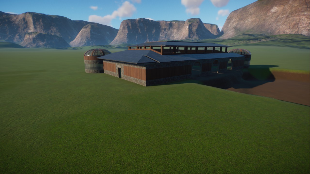Large Modern Shelter with Dome Things
