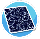 Blue leaf rug