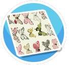 Vintage butterfly rug