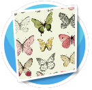 Vintage butterfly wallpaper