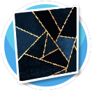 Modern blue triangle