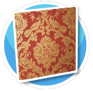 Gold and red damask wallpaper