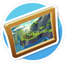 Cartoon Mountain Painting