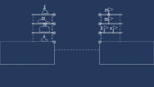 two small towers