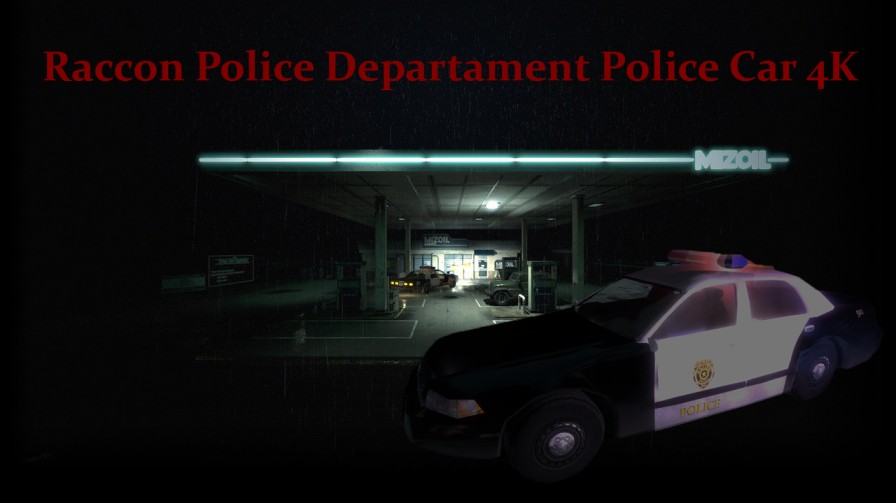 Raccon Police Departament Police Car 4K