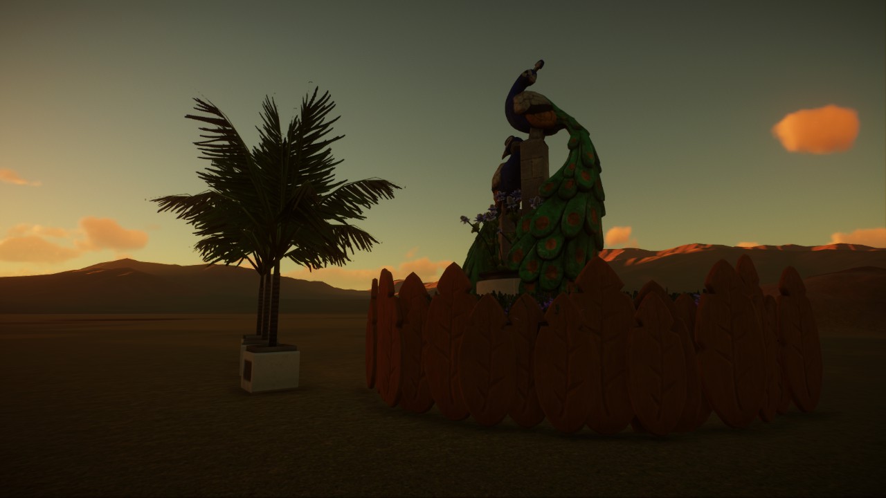 Peafowl statue preview