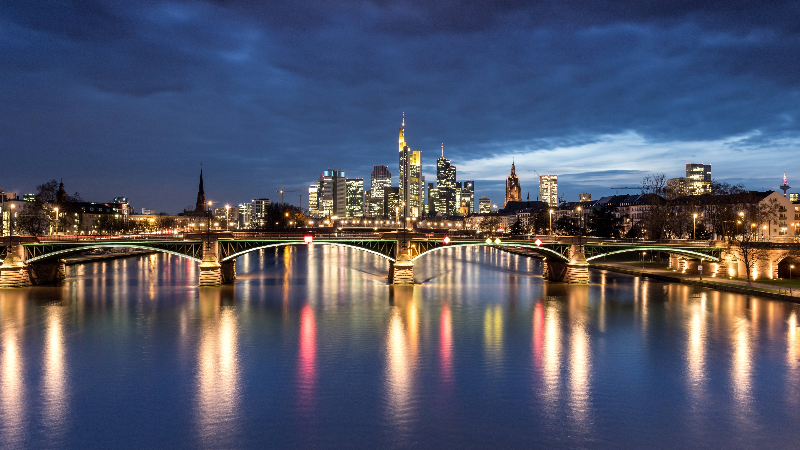 Skylinie Frankfurt Am Main Germany