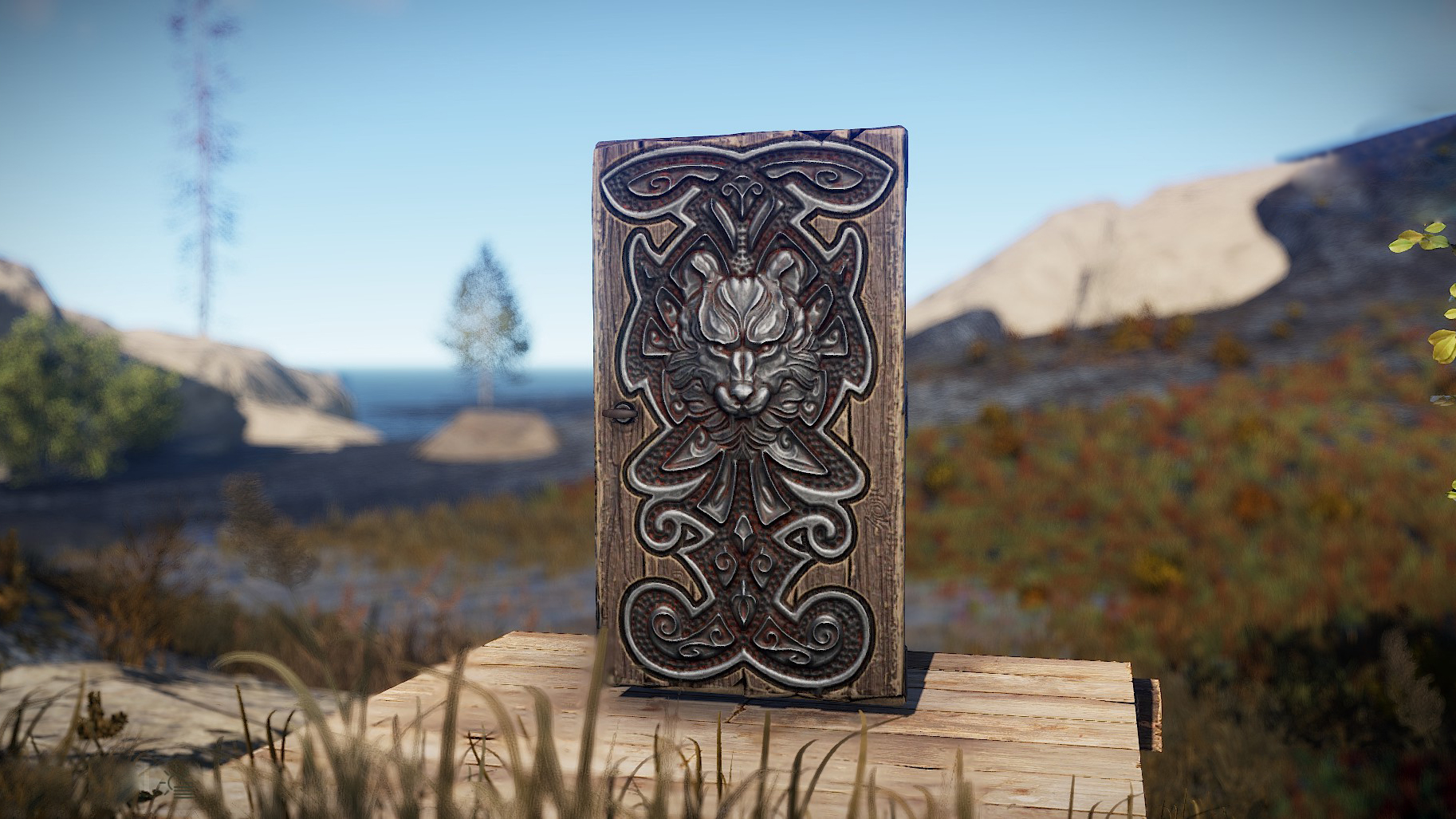 Wolf Den Wooden Door