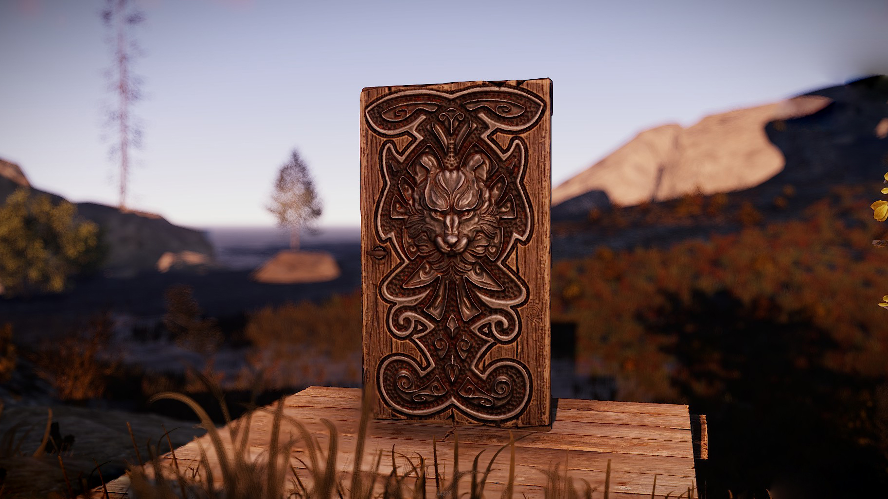 Wolf Den Wooden Door