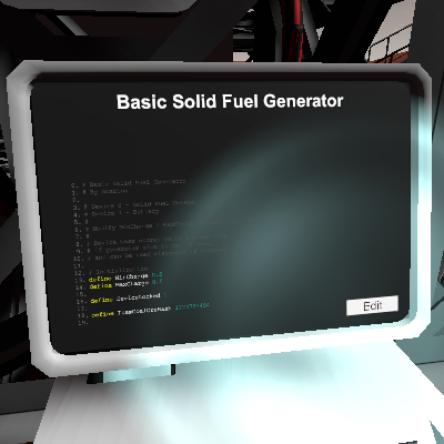 Basic Solid Fuel Generator
