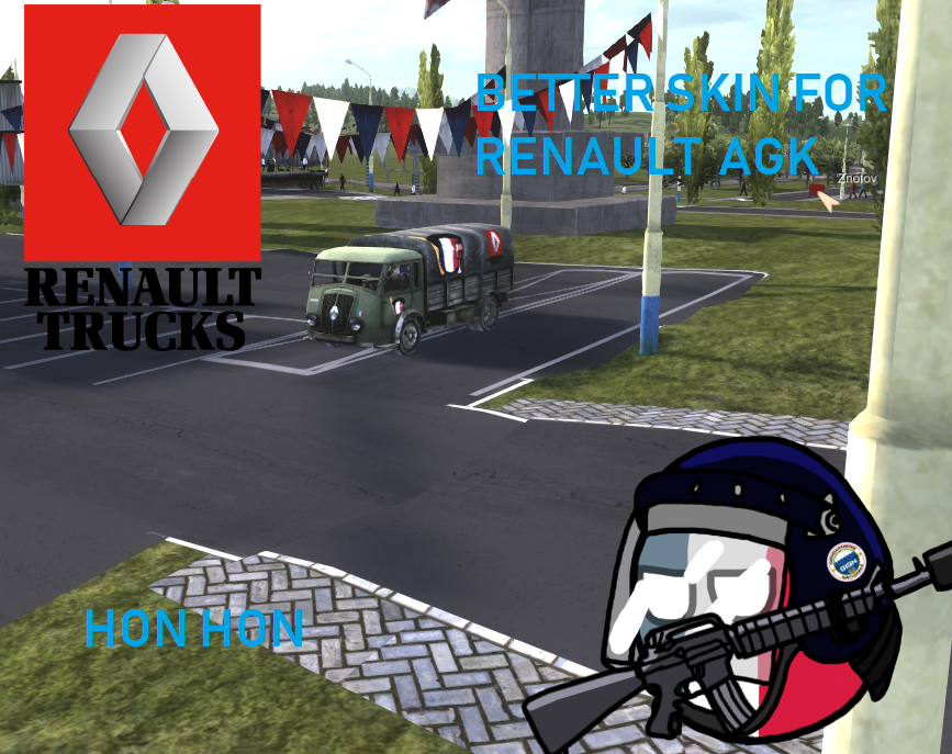Renault AGK Renault Trucks skin with franceball