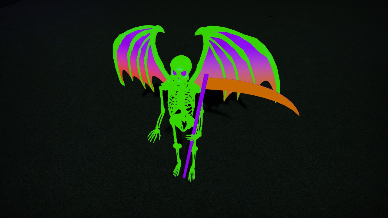 Neon Glow Demon Wing - Right