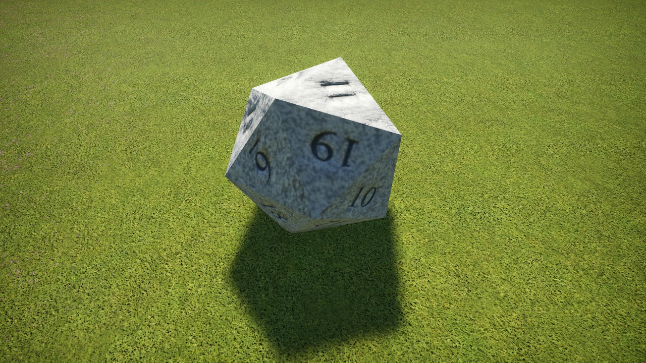 Dice D20 - Stone