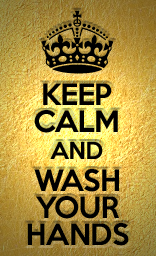 Gold Keep Calm Wash Hands